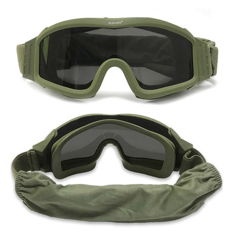 SA Tactical Military Shooting Goggles w/ 3 Lens