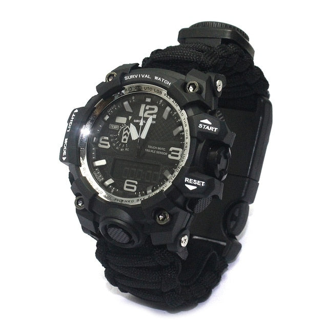 SA Outdoor Sports Multi-function Paracord Waterproof Survival Watch