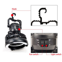 SA 2 In 1 Portable LED Camping Light with Cooling Fan