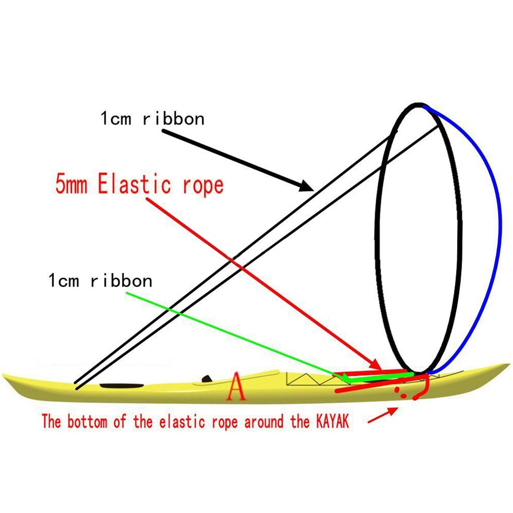 SA Kayak Boat Wind Sail with Clear Window Fishing Rowing Boat Inflatable Outboard Drifting