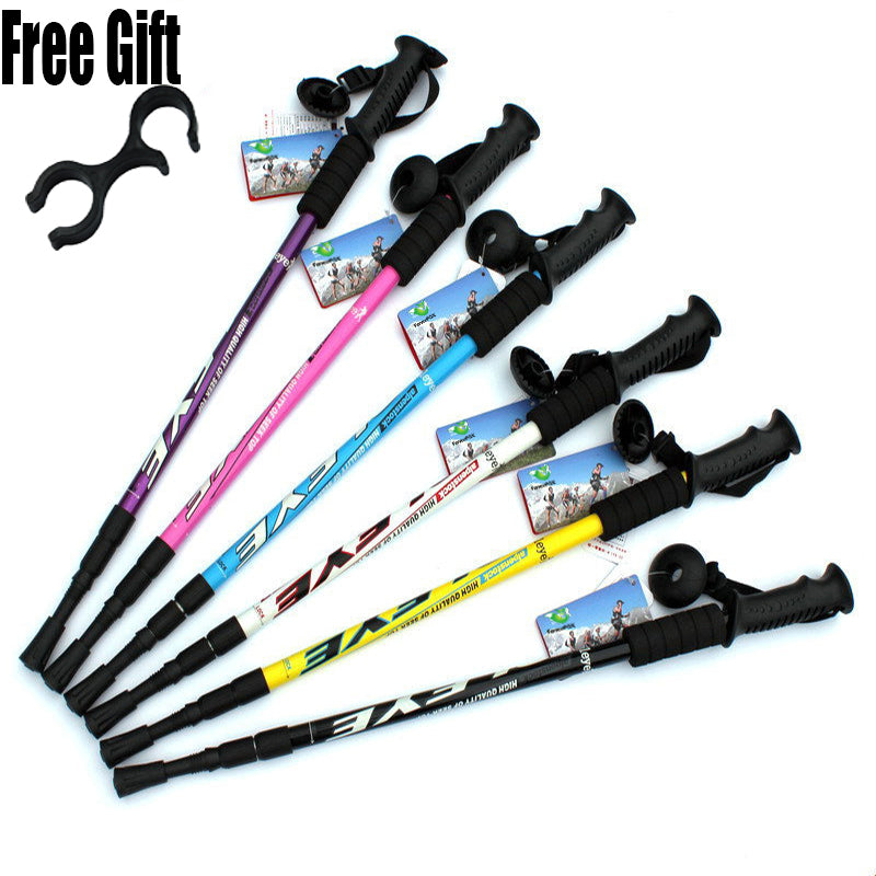 SA 6 color Adjustable Telescopic Anti-shock Trekking Stick Pole