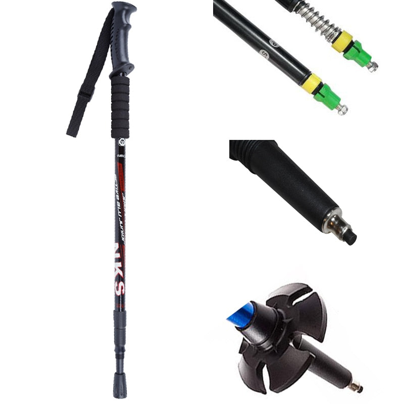 SA 6 color Adjustable Telescopic Anti-shock Trekking Stick Pole