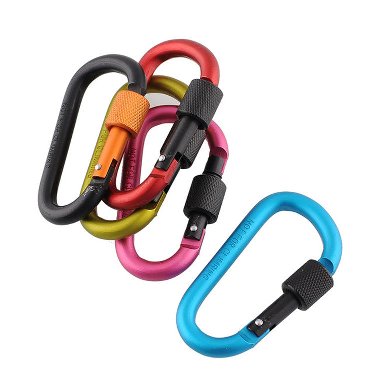 SA 6 Piece Outdoor Multi Color Carabiner With Lock