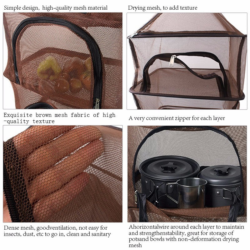 SA Outdoor 4-Layer Mesh Food Shelf