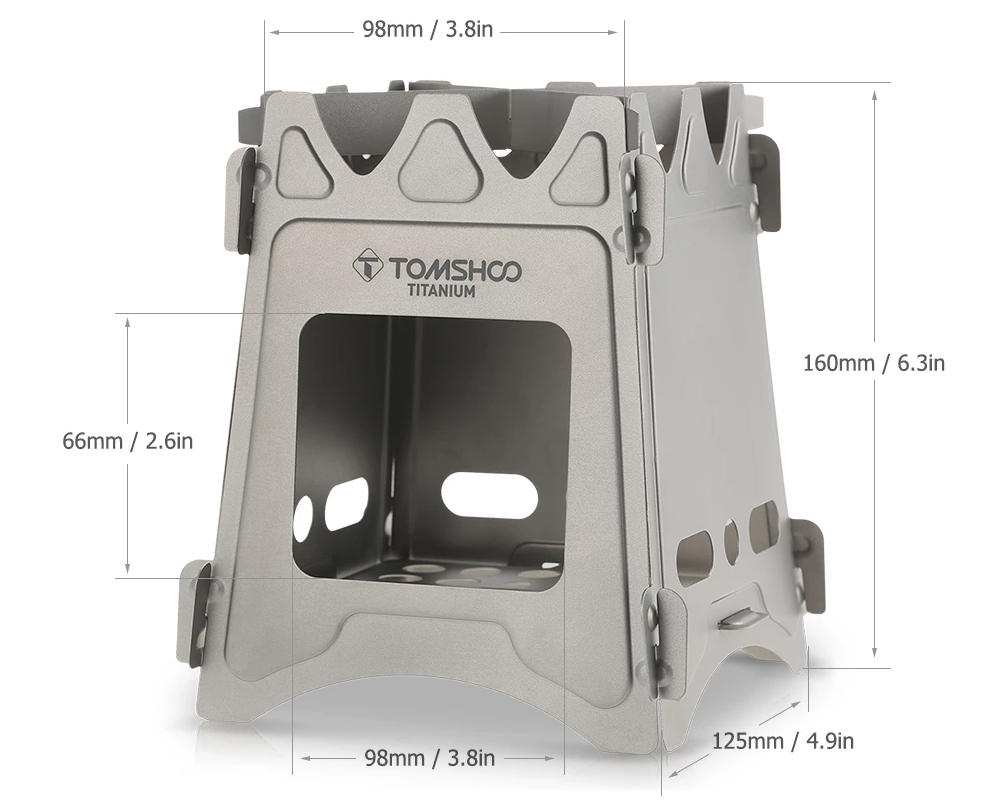 SA Portable Outdoor Titanium Camping Wood Stove