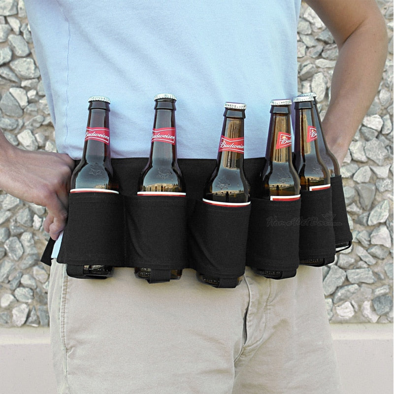 SA 6 Pack Holster Portable Bottle Waist Beverage Belt