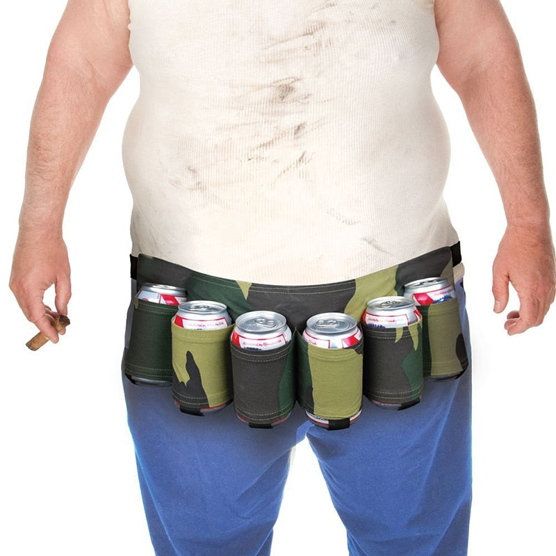 SA 6 Pack Holster Portable Bottle Waist Beverage Belt