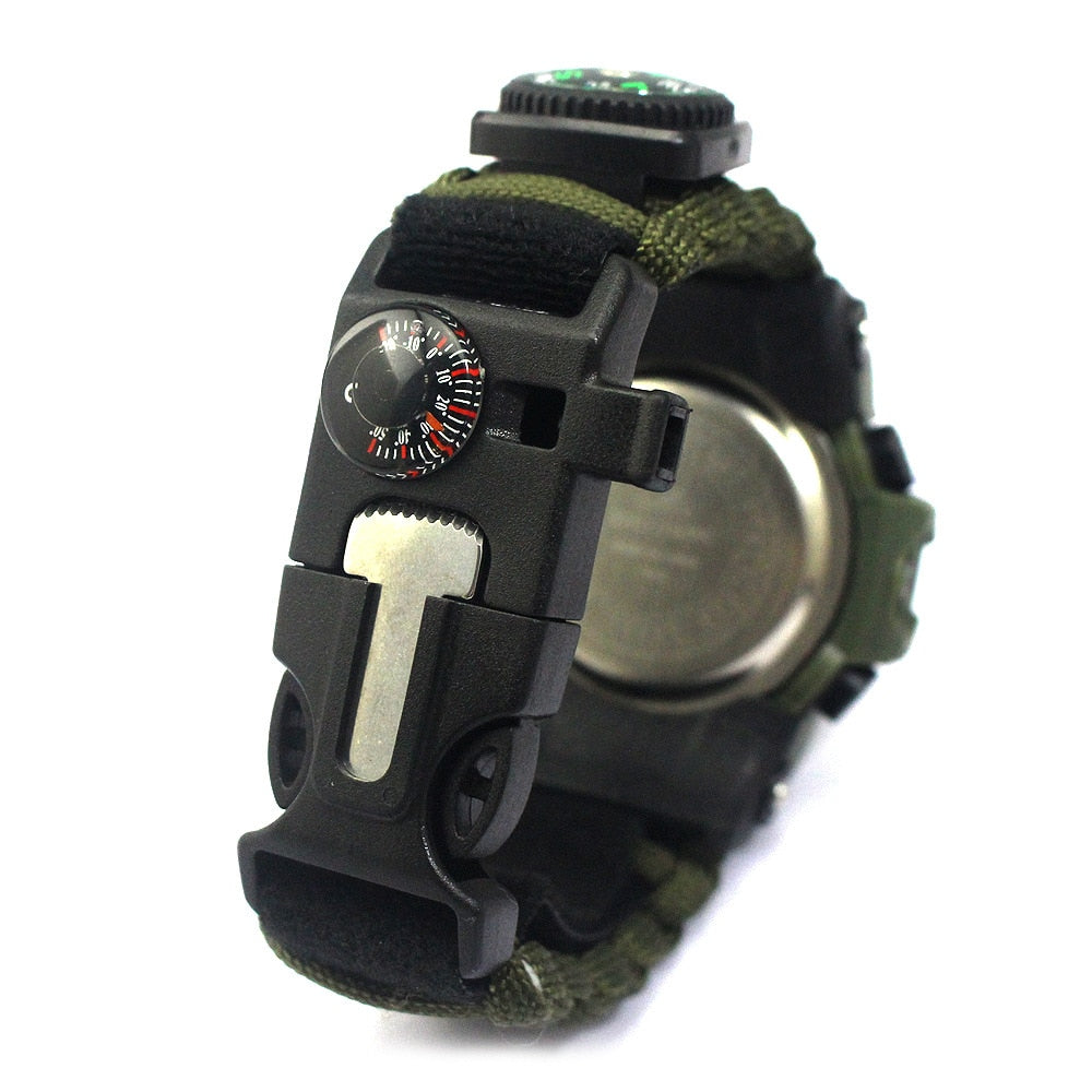 SA Outdoor Sports Multi-function Paracord Waterproof Survival Watch