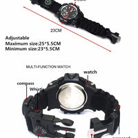 SA Outdoor Sports Multi-function Paracord Waterproof Survival Watch