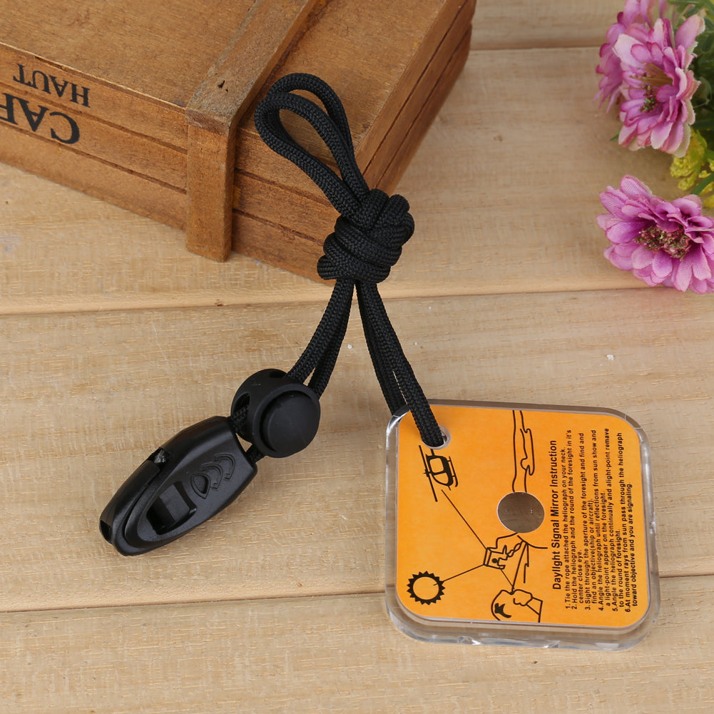 SA Lightweight Acrylic Survival Signaling Mirror with Whistle