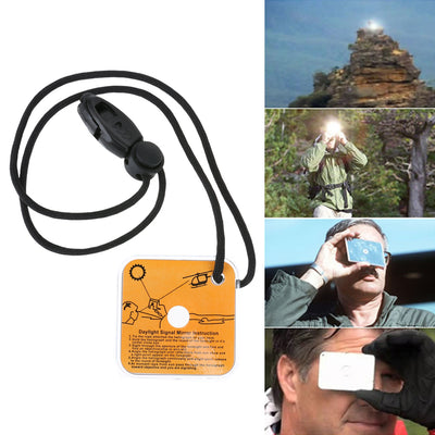 SA Lightweight Acrylic Survival Signaling Mirror with Whistle