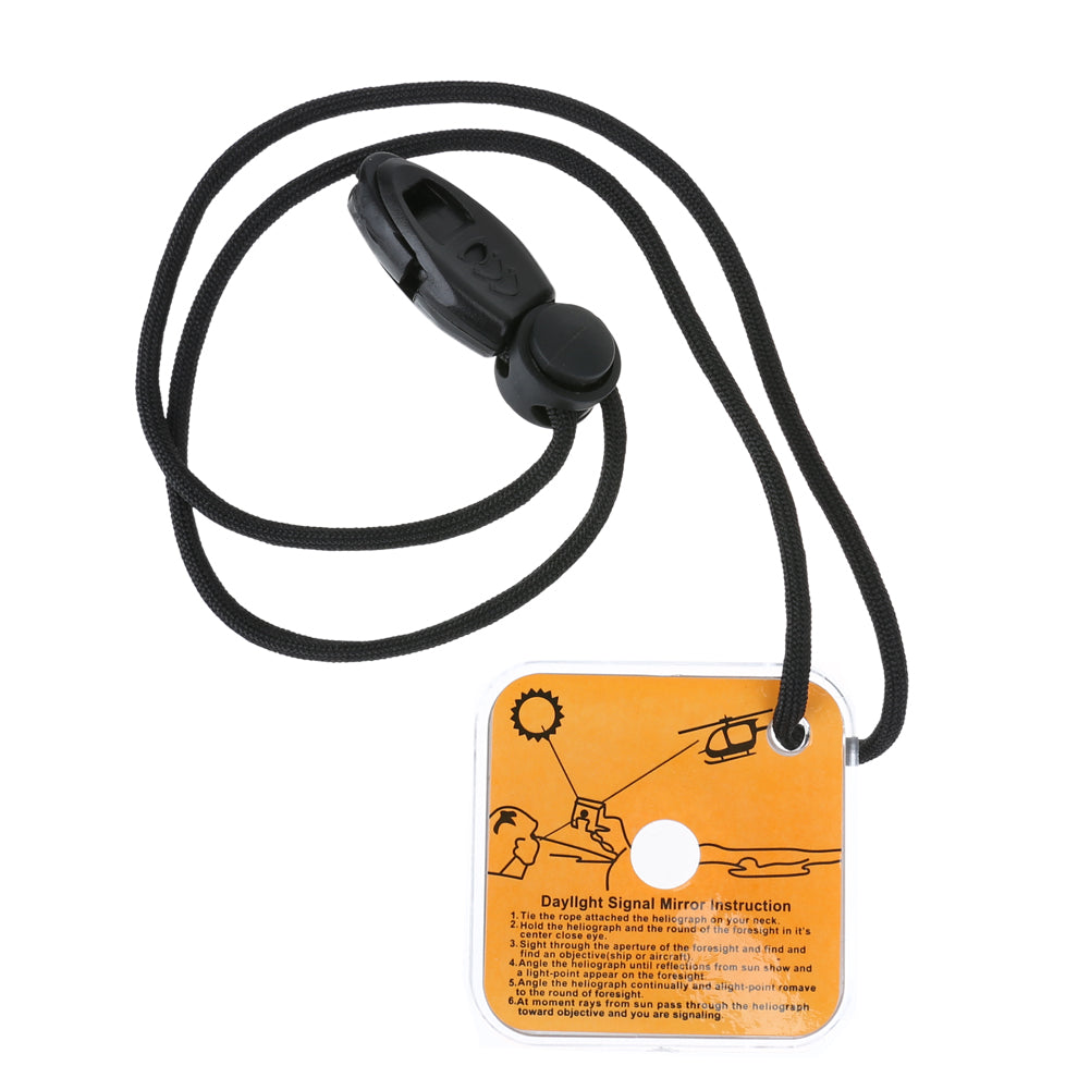SA Lightweight Acrylic Survival Signaling Mirror with Whistle