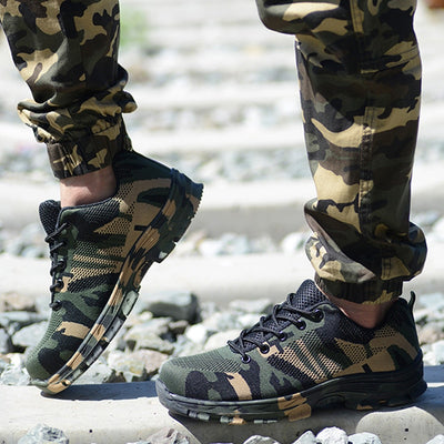 Outdoor Steel Toe Camouflage Work Shoes