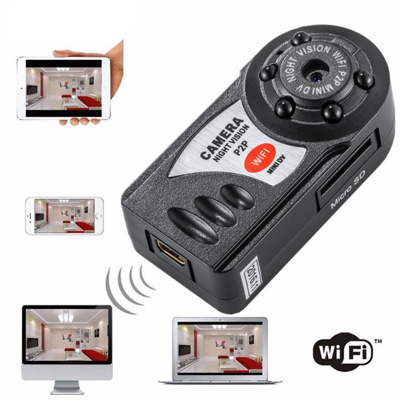 Mini Wifi Dvr Wireless Ip Camera (Night Vision, Motion Detection With Built-in Microphone)