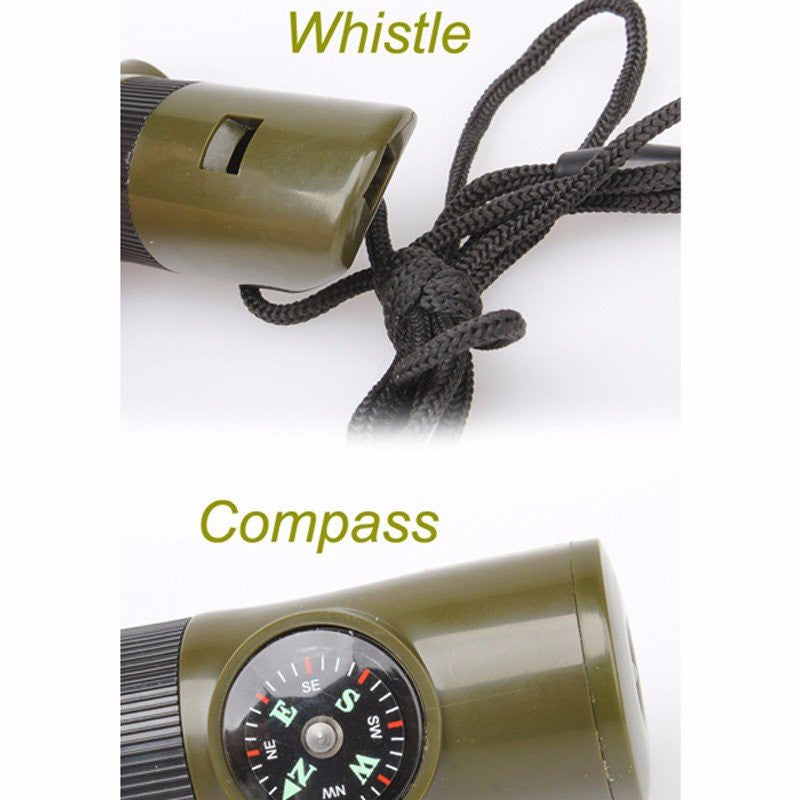 7 in 1 Multifunctional Military Survival Whistle