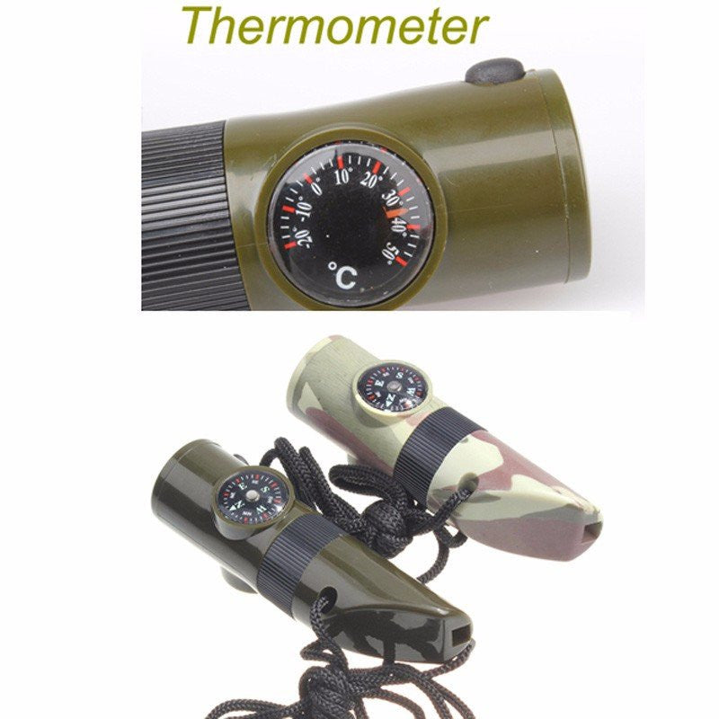 7 in 1 Multifunctional Military Survival Whistle