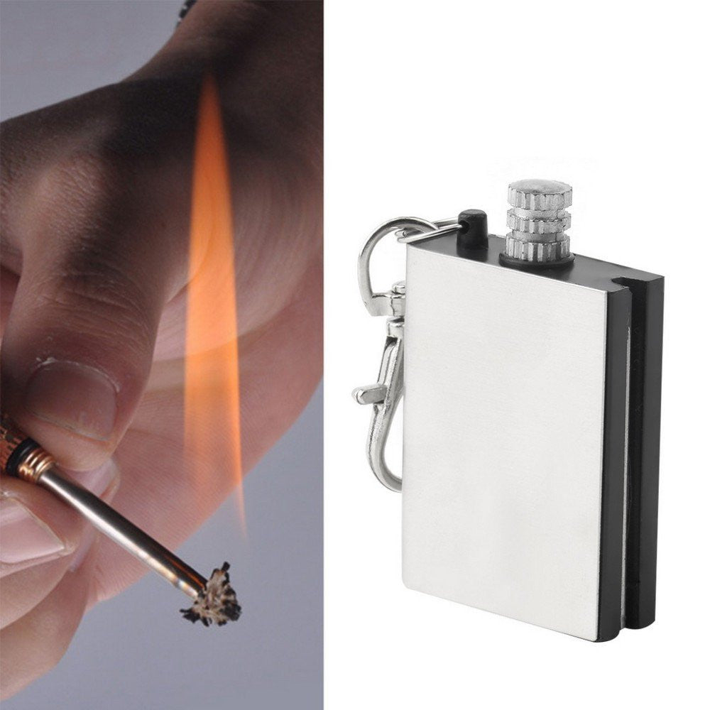 Emergency Fire Starter Flint Match Lighter Metal Outdoor
