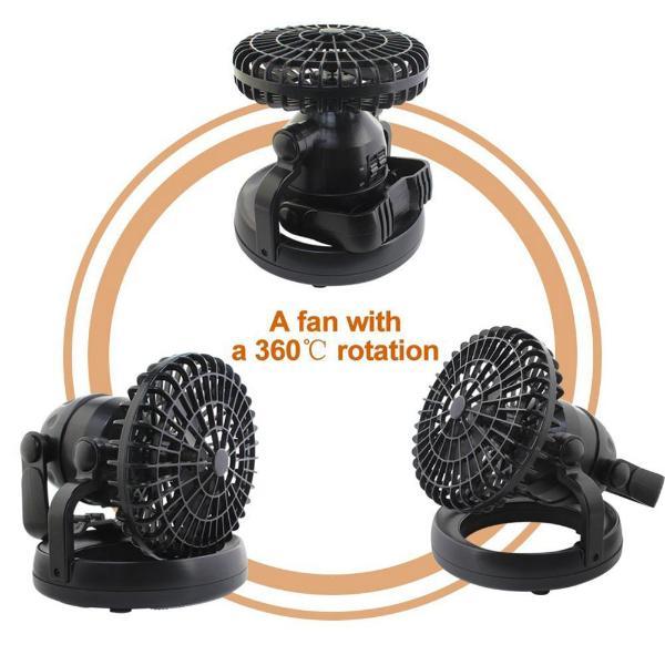 SA 2 In 1 Portable LED Camping Light with Cooling Fan