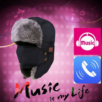 SA Unisex Soft Winter Warm Wireless Bluetooth Bomber Smart Hat