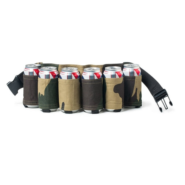 SA 6 Pack Holster Portable Bottle Waist Beverage Belt